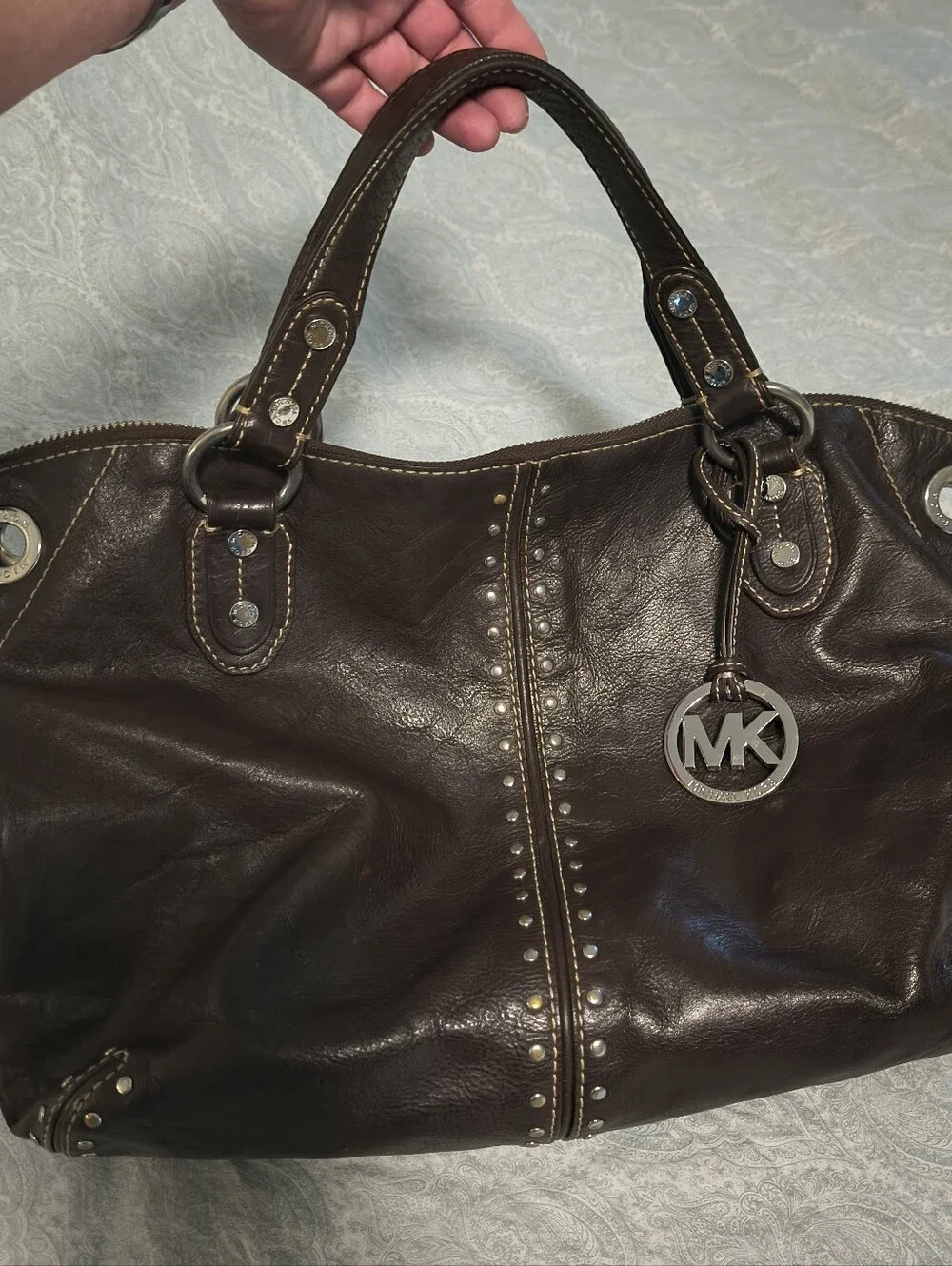 MK Brown Leather Hobo